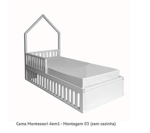 Cama Montessori Casinha 4em1 solteiro  Puppi Mobile - Puppi Mobile Loja  Virtual móveis de bebê e infantis